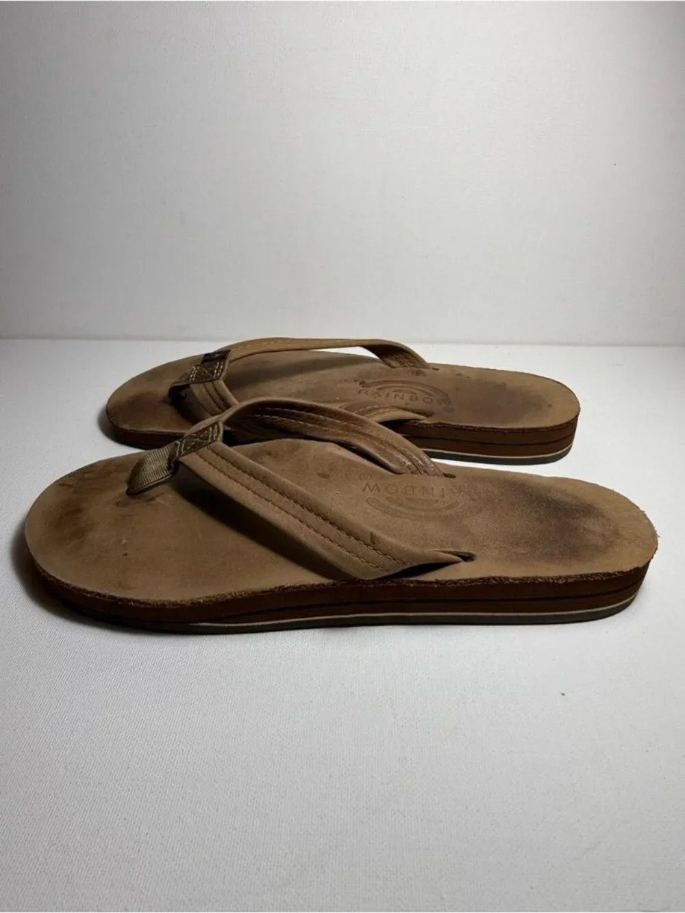 RAINBOW Premier Leather Womens Flip Flops Sz Medium
